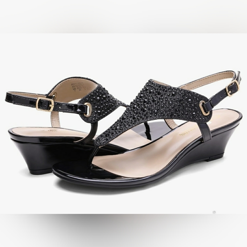 Women's Low Wedge Dress Sandal. Size 10